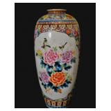 Tall 32" Chinese porcelain Temple  Vase