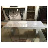 Solid White Marble 60" bench