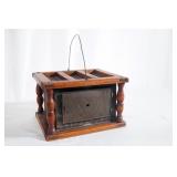 19th cent. Tin/wood foot warmer