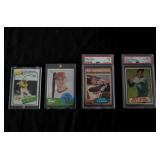 Collection of Cased & Graded  Baseball Cards (4)