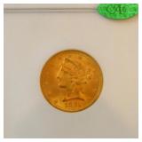 $5 Liberty Head Half Eagle1881 NGC MS64