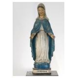 St Marie 19th cent wood carved Madonna +