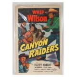 Canyon Raiders Vintage Western Movie Poster
