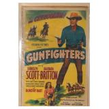 "Gunfighters" Vintage Randalph Scott Movie Poster