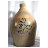 2 Gal Early American salt glazed stoneware jug