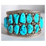 Navajo Sleeping Beauty Turquoise cuff bracelet