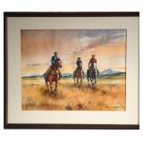 Stanley M. Long watercolors - Cowboys