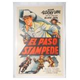 El Paso Stampede Vintage Western Movie Poster