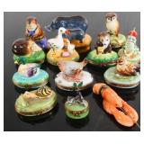 Peint Main Depose French Porcelain trinket boxes