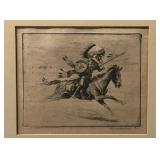 Edward Borein (1872-1945) etching