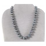 Black Tahitian Pearl necklace with Diamond clasp