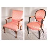 Two Antique Queen Ann armchair