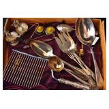 Sterling tongs, tes, serving spoons, forks ++