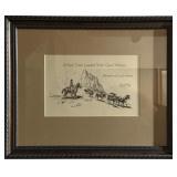 Edward Borein etching & Christmas card to friends