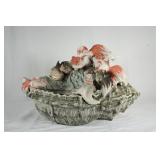 Japanese ceramic painted Koi fish fountain