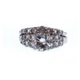 14kt White gold diamond ring with 1.54 center