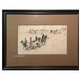 Edward Borein (1872-1945) etching