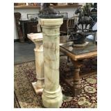 Beautiful Banded Onyx Pedestal with greenish veins