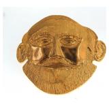 18kt Gold Greek Pendant  Mask of  Agamemnon