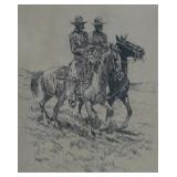 Edward Borein (1872-1945) - etching "Pards" #18