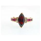 Bellarri Garnet, ruby & diamond designer ring