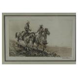 Edward Borein (1872-1945) - etching "Pals" #15