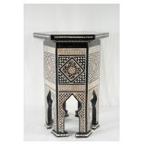 Tangiers Arabesque  inlaid hex table