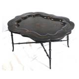 Early Chinoiserie Style Towle painted Tea table