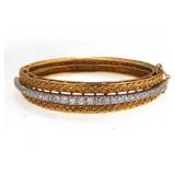 Outstanding Antique 18kt Gold Cuff Bracelet