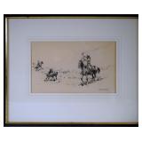 Edward Borein (1872-1945) pen and Ink drawing