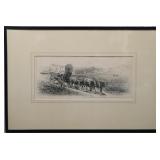 Edward Borein (1872-1945) etching "Emigrant Trail