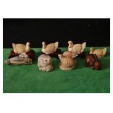 Collection of Eight Japanese Carvings