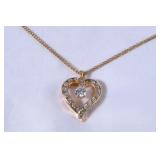 14kt Gold 3.21ctw  Diamond Heart Pendant