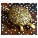Vintage BOJ Eibar damascene turtle hotel/desk bell