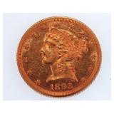 1883 MS63 Liberty Gold Coin "with motto"