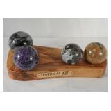 Collection of 8 polished spheres & rock specimens