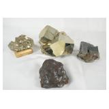 Collection of 4minerals Pyrite, Meteor