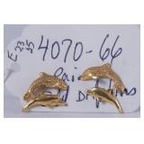 14kt gold Dolphin earrings