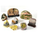 Collection Rare polished Mineral stones - 8