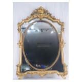 French 19th cent.  Antique Gold Beveled  mirror