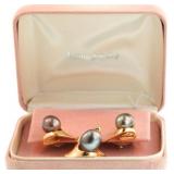 Designer Tahitian Baroque Pearl Earring & Ring Set