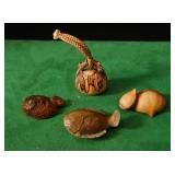 Collection of  four antique Japanese Carvings