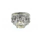 Platinum Diamond ring w 2.01 carat center stone