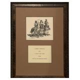 Edward Borein etching & Christmas card to friends