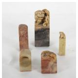 Chinese stone and jade carvings - seals