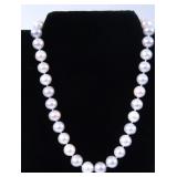 Graduated Silver Tahitian 9mm-12mm Pearl necklace