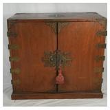 Oriental Tansu chest with brass door