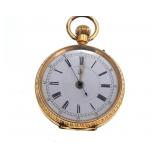 18kt Gold pocket watch w Hallmark stamp