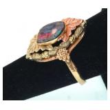 10-12kt  Black Hills gold & Opal ring - 4.8gms