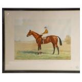 Emil Adam 1904  Ajax race horse litho